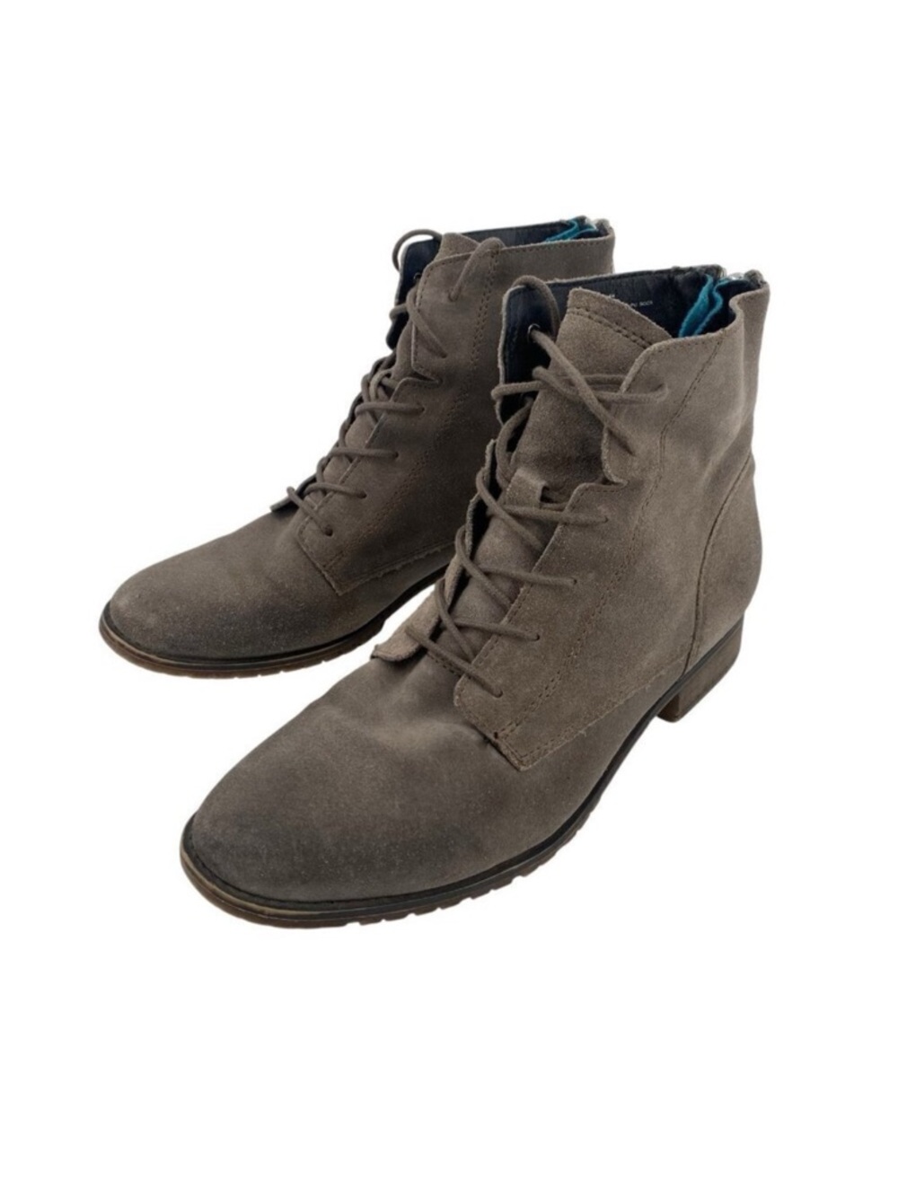 Steve Madden Rawling Boots Womens Size 9M Gray Brown Lace Up